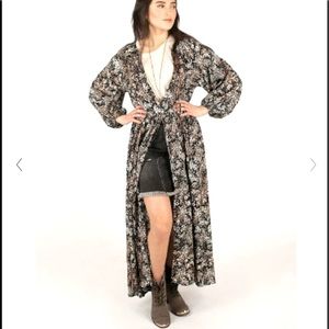 Joyfolie Black Floral Print Dress - new, size small